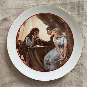 Norman Rockwell 1982 Fortune Teller Plate CW Collection Young Love Series